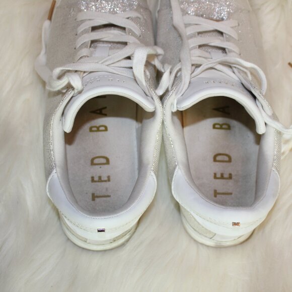 Ted Baker Feeko Silver Sneaker shoes size 7.5 - Picture 8 of 9